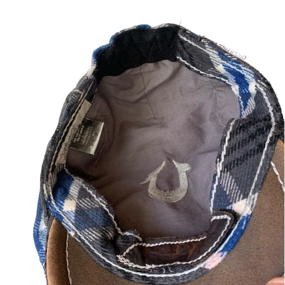 True Religion RARE Vintage Plaid Cap - Picture 7 of 9